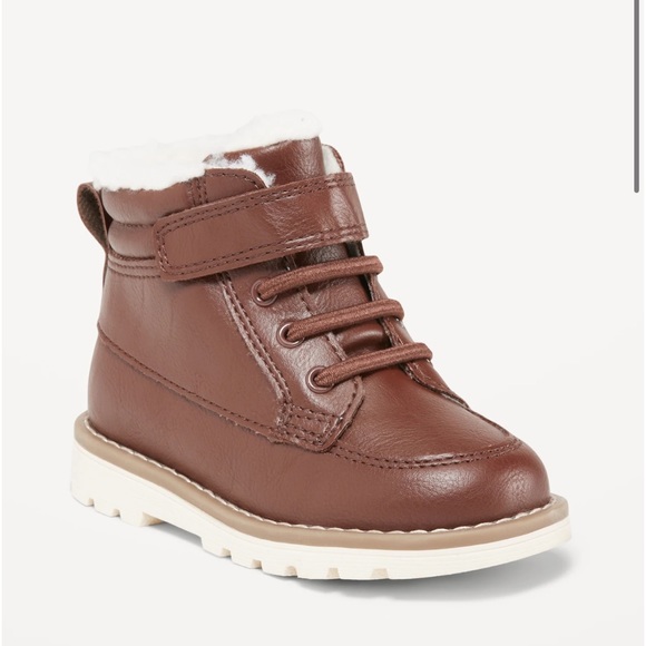 Old Navy Other - 🆕 Old Navy Toddler Baby Boy Faux-Leather Ankle Boots for Toddler Boys 10